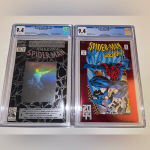 SOLD!! SPIDER-MAN 2099 #1 AND AMAZING SPIDER-MAN #365 CGC 9.4 BUNDLE 1st app